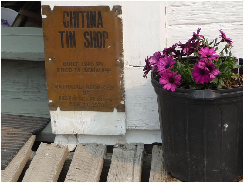 Historic tin shop in Chitina