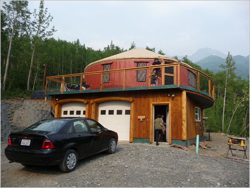 Ben's yurt -- with garage