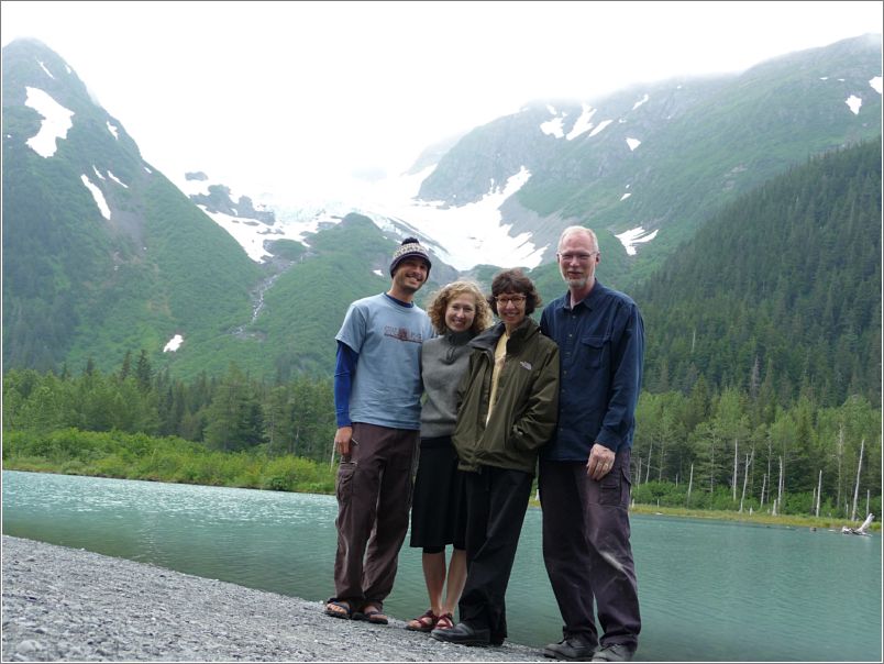Us in front of glacier