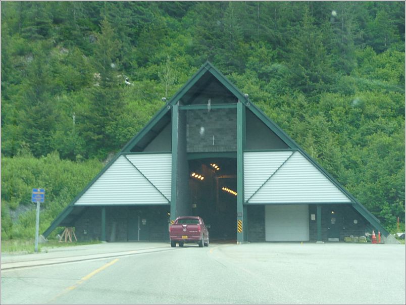 Whittier tunnel entrance