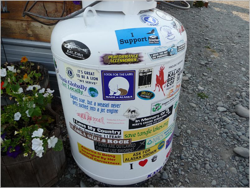 Alaska pride on a gas bottle