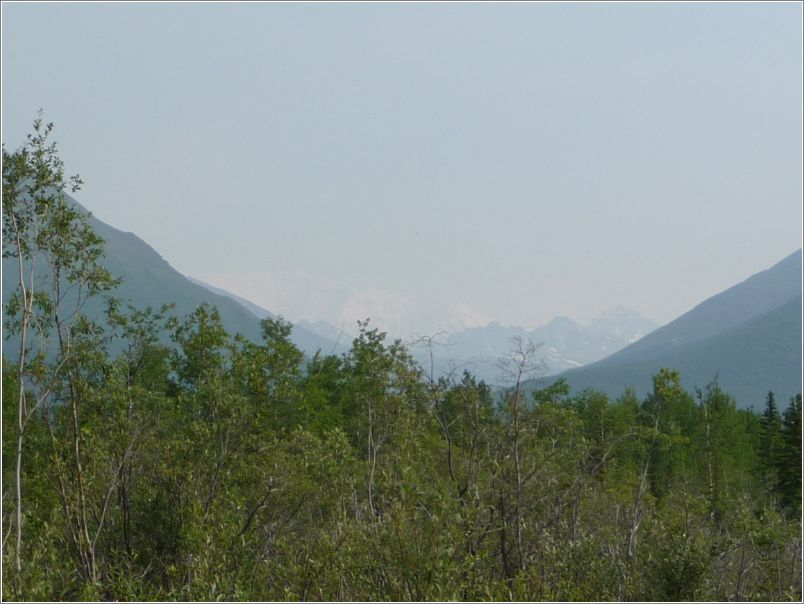 Mountains barely visible
